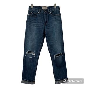 Everlane The Summer Jean Distressed High Waisted Jeans